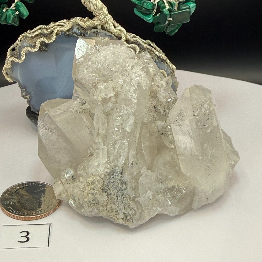Clear Quartz Cluster 339g - Sparkly Druzy Crystal Specimen Natural Brazil Raw 3